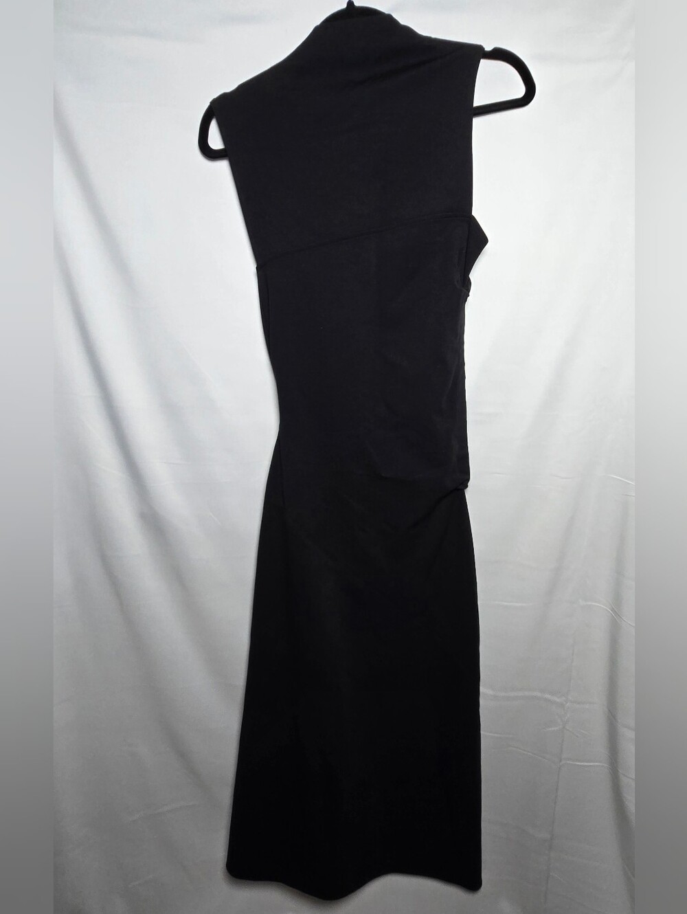 NWT Victoria Beckham Asymetrical Black Sleeveless Maxi Dress Evening - Picture 5 of 11